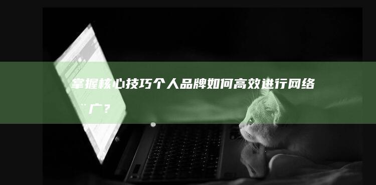 掌握核心技巧：个人品牌如何高效进行网络推广？